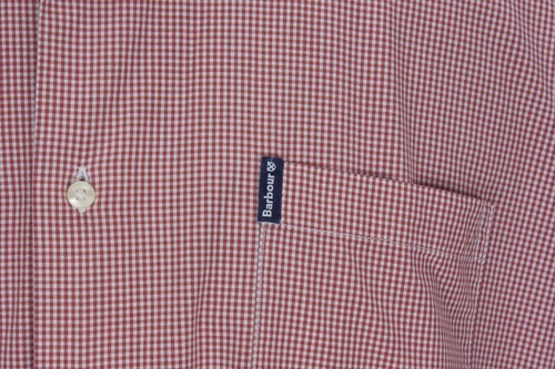 BARBOUR Gingham 10 Tailored Red Plaid Shirt Button Up Size US XL - UK XXL Cotton - Picture 2 of 24