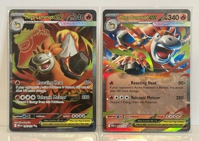 Mega Camerupt Ex Mega Evolution Pokemon Card Set 022/132 156/132 Full Art NM-MT