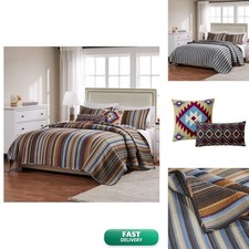 Greenland Home Durango 100 Cotton Reversible Quilt Set, 5-Piece Full/Queen