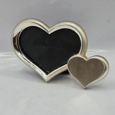 Things Remembered Mini Double Heart Photo Frame 2×3 Office Desk Love Cute