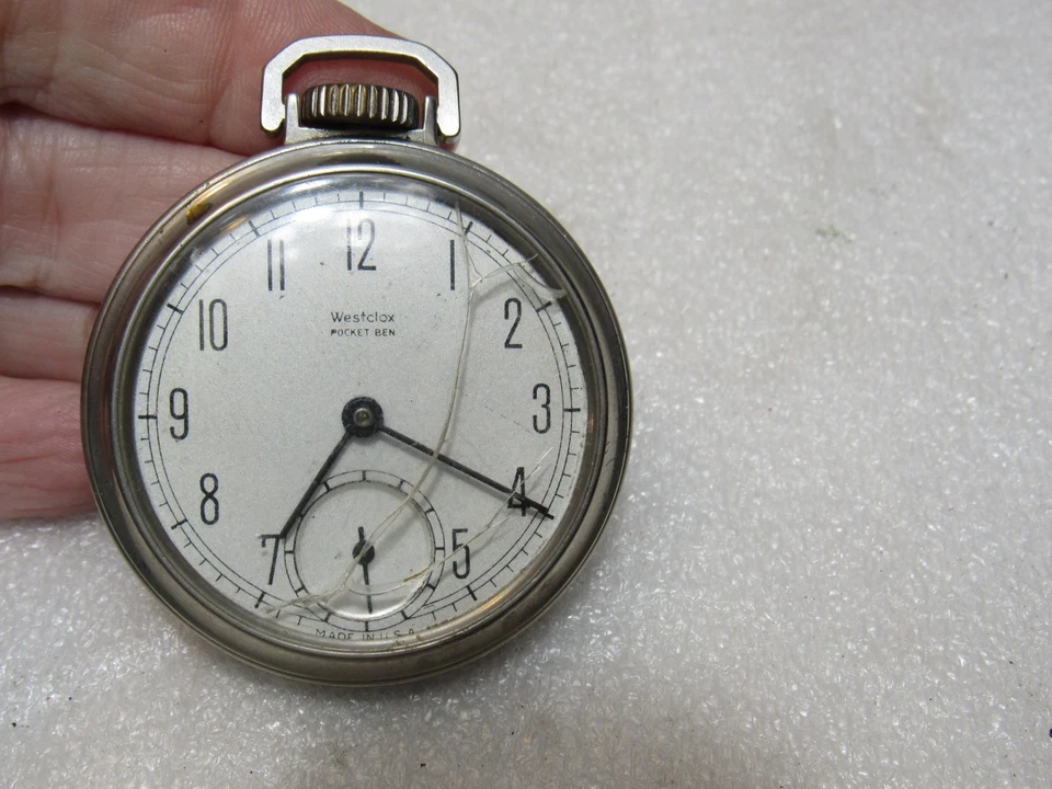 12 peças/reparos de relógios de bolso vintage relojoeiro Westclox New Haven duplex A40 - Imagem 2 de 4