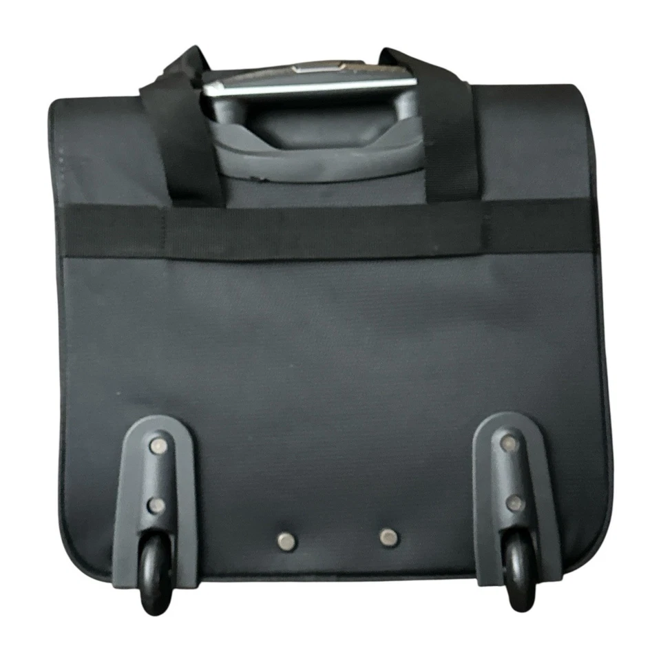 Bolsa de mano ligera con ruedas Dejuno PRT15SB negra giratoria de 2 ruedas 15" Foto 4 de 4