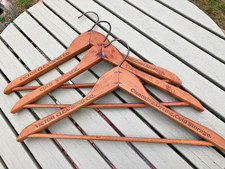 Vintage Wooden Victor Storage Cleaning Coat Hanger Lot of 3
