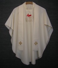 ANTIK MESSGEWAND GOTHIC PARAMENTE PRIESTERGEWAND PIANETA VESTMENT CASEL STOLA