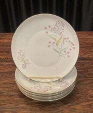 Set of 6 Bohemian Fine China “Eden” Spring Flower 6 3/4” Bread/Side Plates Czech
