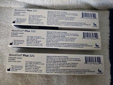 NovoFine Plus 32g x 4mm 3 boxes of 4 Universal fit (12 total) Exp 07/31/2029
