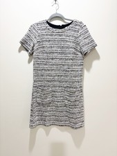 LOFT • Women’s Multi Color Tweed Short Sleeve Tweed Knit Dress Size Small