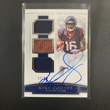 Keke Coutee 2018 National Treasures - Rookie Mem. On Card Auto /99 #RST-KC. rookie card picture