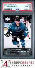 2015 UPPER DECK #230 JOONAS DONSKOI RC YOUNG GUNS SHARKS PSA 10