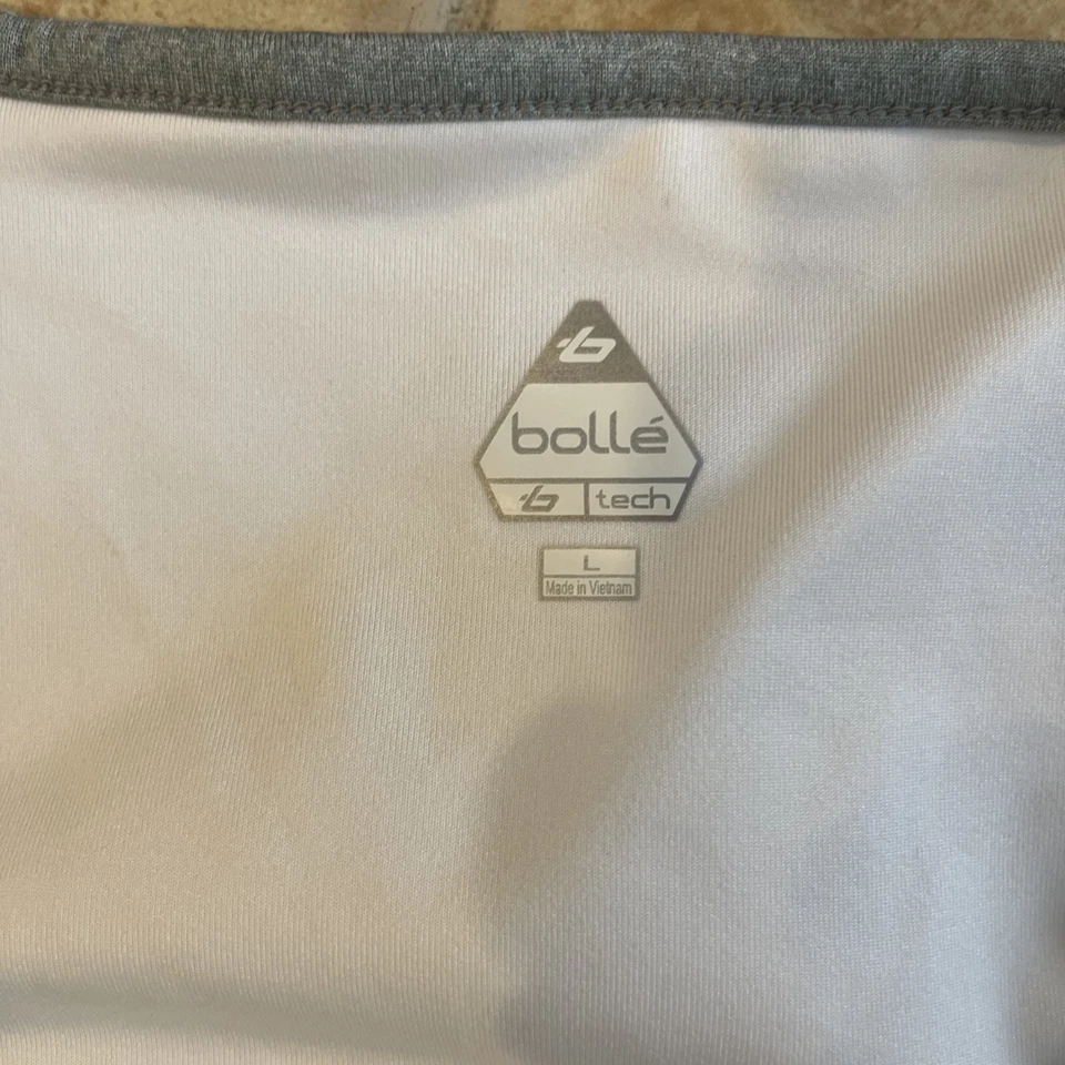 Regata de tênis Bolle feminina L sem mangas cinza/laranja/branco prateleira sutiã embutida - Imagem 2 de 4