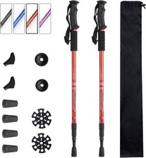 Trekking Poles,Adjustable Shock Absorbing Hiking Walking Stick-2Pcs