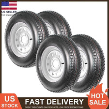 4 Set St20575d15 Trailer Tires With 15 Rims 5 Lug On 4.5 6-ply Load Range C