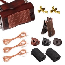 12-Pcs Erhu Accessory Set,Bridge,Fine Tuner,Acoustic Pad,Qianjin,Mute,Anti-sl...