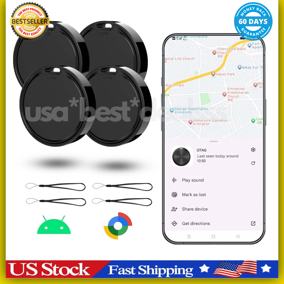 Android air Tags-4 Pack,Air Tag for Android,Google Certified Smart ...