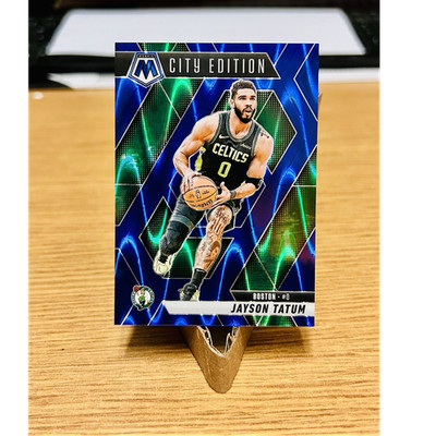2024-25 Panini Mosaic City Edition Seismic Blue #287 Prizm Jayson Tatum /149