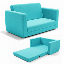 Kids 2-in-1 Sofa Bed Convertible Couch for Children - Space-Saving & Comfortable