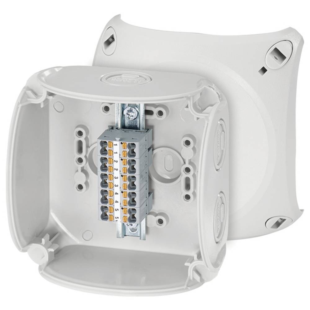 Boîte de jonction Hensel 62000293 étanche IP65 boîtier dérivation sans halogène gris
