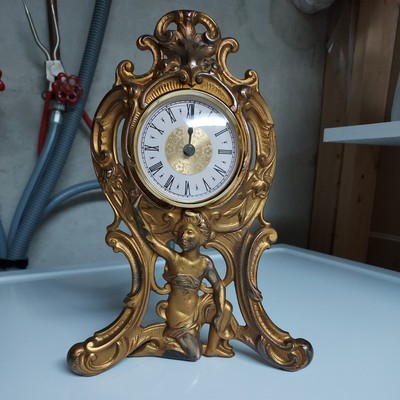 Antique 1906 Art Nouveau Westclox 420 Desk or Mantle Clock with