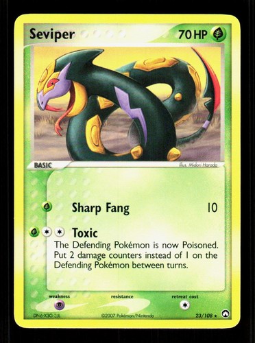 Seviper 23/108 Rare Power Keepers Pokemon NM