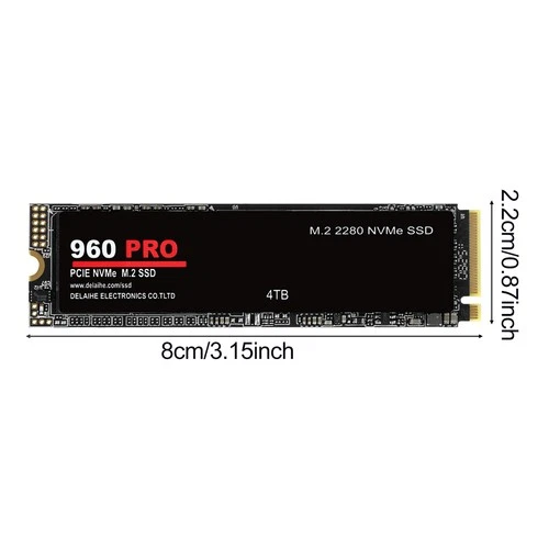 960 PRO M.2 SSD 1/2/4TB PCIe 4.0 NVMe - High Speed & Intelligent Temp Control