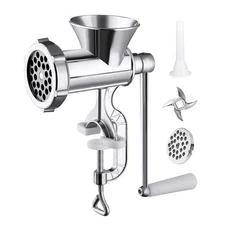 Manual Meat Grinder Aluminum Alloy Manual Food Mill Device Heavy Duty 