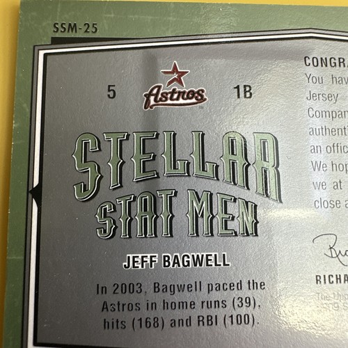 2004 Upper Deck Vintage Baseball Jeff Bagwell Relic #SSM-25 - Picture 3 of 4