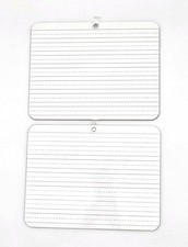 Staples-Set Of 2 Hardboard Dble-Sided Dry Erase Lapeboards Homeschool/Learning/