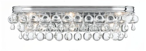 Crystorama Calypso Chrome 23" Wide Crystal Bathroom Light - Picture 1 of 5