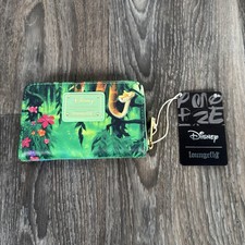 Cartera Loungefly Disney El Libro de la Selva Bare Necesities Cremallera Alrededor Nueva con Etiquetas