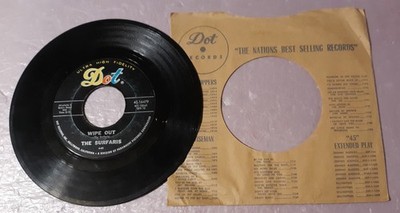 Surfaris Wipe Out/Surfer Joe by Dot Records 7'' Vinyl Record 45rpm