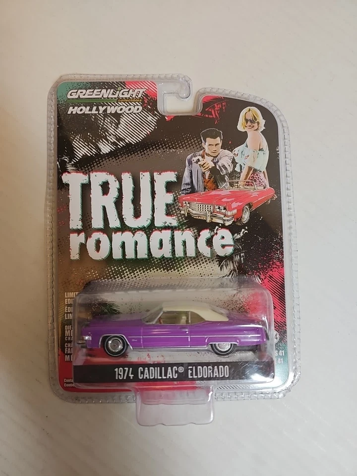 Greenlight Hollywood True Romance 1974 Cadillac y 1986 Chevy Caprice LOTE # 638 Foto 2 de 4