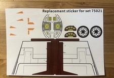 New Lego 75021 Republic Gunship Replacement Sticker Pack Precut