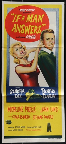 If a Man Answers (1962) Original Australian Daybill Movie Poster Folded 13x30