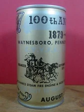 1979 CLEVENGERS BEER - WAYNESBORO, PA FIRE DEPARTMENT ANNIVERSARY - PULL TAB CAN