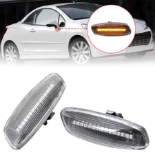 Clear For Peugeot RCZ 2010 2011 2012 2013-2015 LED Dynamic Side Marker Light