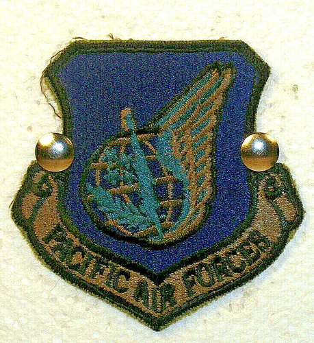 USAF Air Force Pacific Air Forces PACAF Insignia Badge Patch Subdued Blue