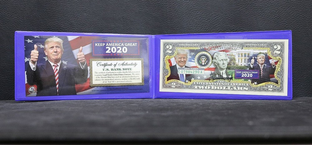 2020 Donald Trump 47th President Genuine Legal Tender $2 Bill with COA #862