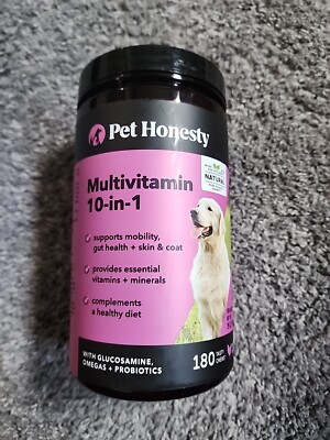 Pet Honesty 10 in Dog Multivitamin Glucosamine Probiotic 180