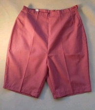 Vintage Lady Wrangler Size 13/14 Red Tailored Shorts Side Zip Mid Length