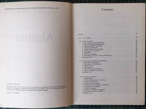 Books: Algebra, Roger Godement - Foto 3 di 4