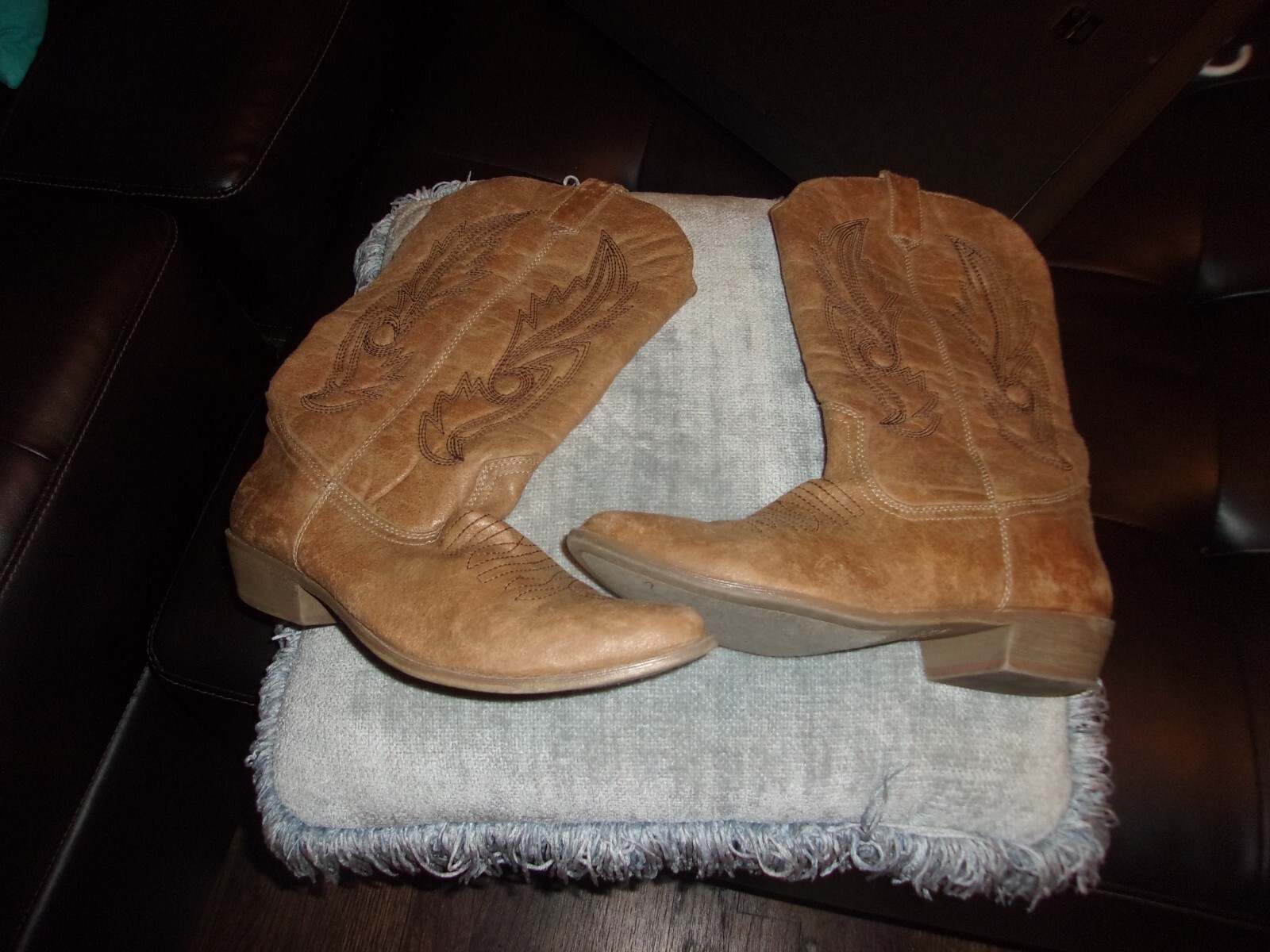 Coconuts Gaucho Western Cowgirl Tan Brown Faux Leathe… Gem