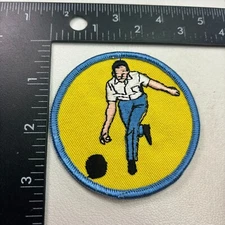 Vintage NERD BOWLER VERY RETRO OLD SCHOOL Bowling Patch 42WM