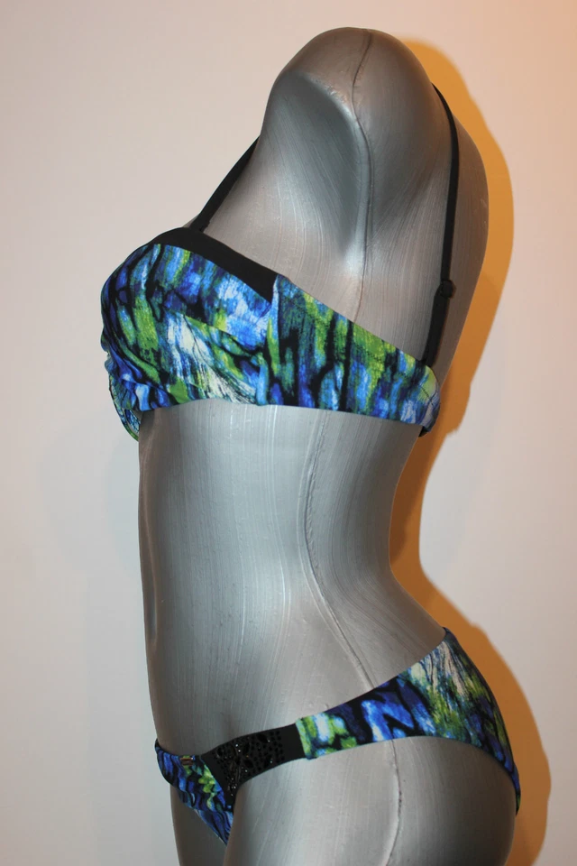 Triumph Bikini Bandeau "Portofino TWPD " Gr.38 B Blautöne Höschen 38 sehr edel - Bild 3 von 4