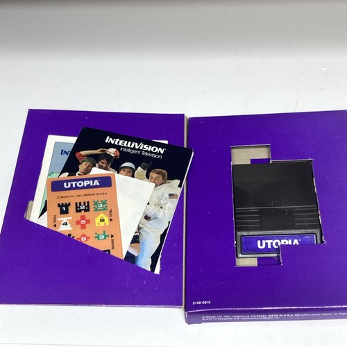 VTG 1981 Utopia (Intellivision) Mattel Electronics CIB W/ Manual & Overlays Game - Picture 3 of 8