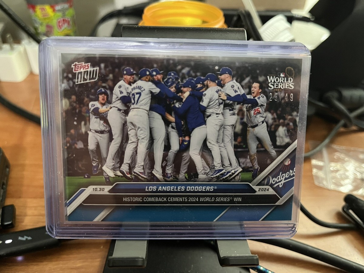 2024 Topps Now #885 Los Angeles Dodgers Win World Series BLUE