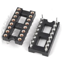 50pcs 16Pin DIP SIP Round IC Sockets Adaptor Solder Type gold plated machined
