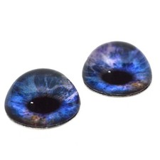 Pair High Dome Colorful Galaxy Half Sphere Glass Eyes for Taxidermy Jewelry Art