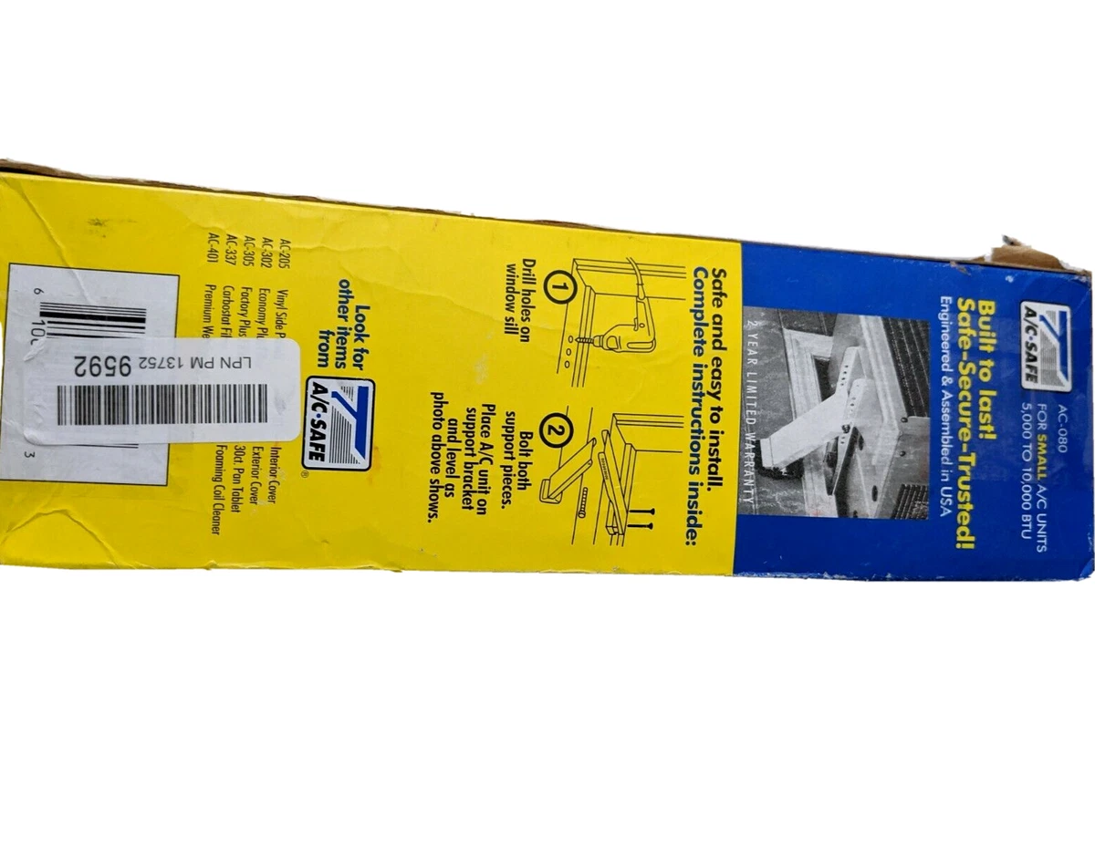 ACSafe White Steel Universal Air Conditioner Support 80 Lb, 60 OFF