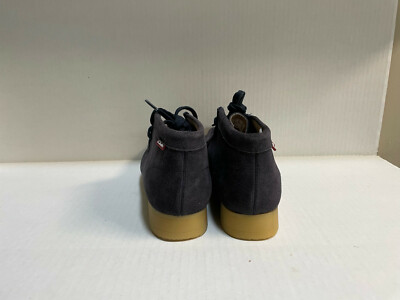 Clarks Stinson Hi Men's Wallabee Boots Shoes Dark Blue Suede Size