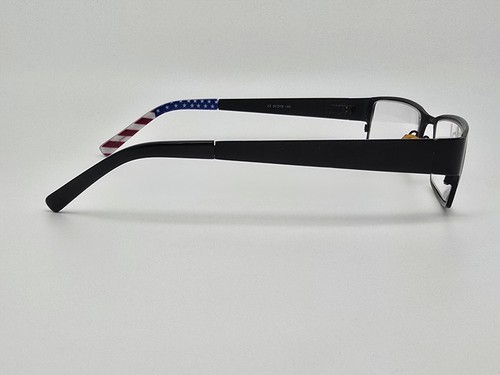 Tapout TAPMO101 001 CS Matte Black American Flag Eyeglasses Frame w/ Flexhinge - Picture 6 of 13